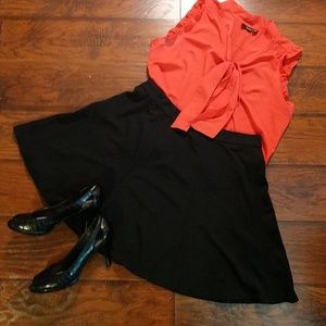 Solid black skater style skirt